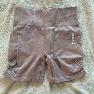Light pink gymshark camo shorts